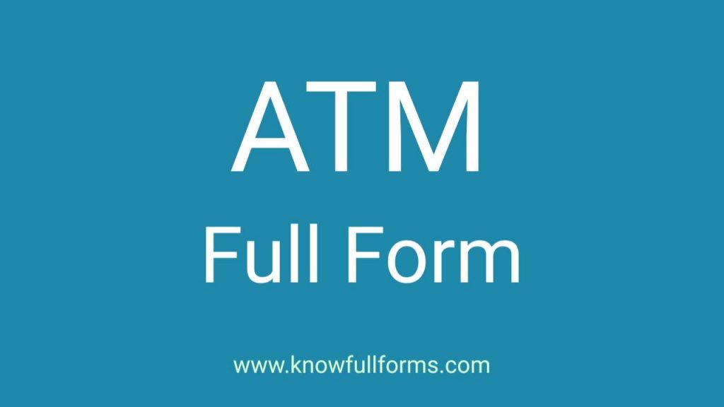 Atm Full Form In Networking