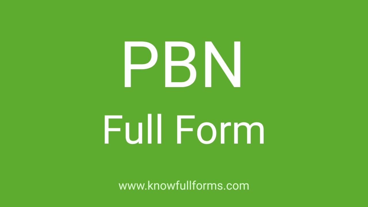 PBN Full Form in Hindi