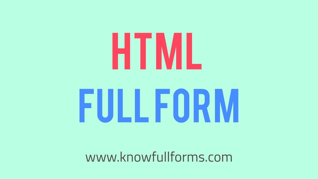 HTML full form in hindi