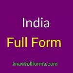 india full form in hindi